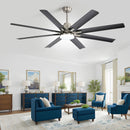 Ceiling Fan With Dimmable LED Light, 8 Blades, Reversible DC Motor, Remote Control by HouseOfZazla