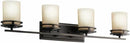 Kichler Hendrik 33.75" 4 Light Vanity with Light Umber Etched Glass Olde Bronze® by CozyNest Decor