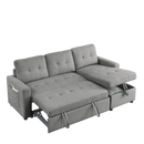 78.5" Sleeper Sofa Bed Reversible Sectional Couch with Storage Chaise and Side storage bag for Small Space Living Room Furniture Set