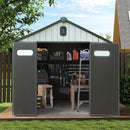 8x8FT Resin Outdoor Storage Shed with Lockable Door