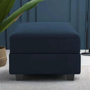 Belffin Storage Ottoman Module for Modular Sectional Sofa Square Seat Cube Velvet Foot Stool Blue by CozyNest Decor