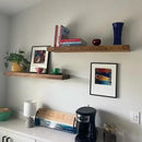 joelsantiques 48 Inch Wooden Floating Shelves for Wall - 48x8x2 in - Made of Natural Wood - Heavy Duty Rustic Wall Shelves for Bedroom - Perfect for Living Room, Kitchen - Medium Brown by CozyNest Decor