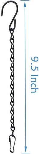 10 Pack 9.5 Inch Black Hanging Chains, Garden Plant Hangers for Hanging Bird Feeders, Billboards, Chalkboards, Basket, Planters, Lanterns, Wind Chimes and Decorative Ornaments Etc by GreenHaven Gardens