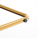 2 Sets 1 Case, Upholstered Hanging Armchair with Arm PocketsMetal frame, gold-plated craftsmanship, crushed foam cushions and skin-friendly woven fabric for living room and bedroom. Dark Gray