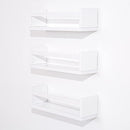 AZSKY Floating Bookshelf for Kids Room White Nursery Shelves Picture Ledge Wall Shelves for Bathroom Decor Kitchen Spice Rack Book Shelf Photo Organizer for Baby Nursery Décor 16 Inch Set of 3 by TinyTreasures Baby Boutique