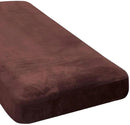 H.VERSAILTEX Velvet Stretch Individual Chaise Cover Sectional Couch Covers for L Shaped Sofa Both Left/Right Furniture Protector Seat Cushion Sofa Cover (1 Piece Chaise Cover, Brown) by CozyNest Decor