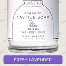 Foaming Baby Castile Soap | 3-In-1 Uses: Hair, Body, Hand | Nourishing Coconut Oil Formula | Formulated For Newborns, Sensitive & Delicate Skin | Hydrating Foam | 11.5 oz | Fresh Lavender by TinyTreasures Baby Boutique