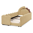 Cute Dinosaur Shaped Bed With Safety Guardrail, Toddler Frame by HouseOfZazla