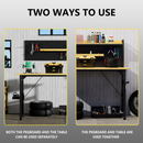 71" Adjustable Workbench with Pegboard
