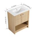 Modern Freestanding Bathroom Vanity With Ceramic Sink And Soft Closing Doors by Unique Piece Furniture