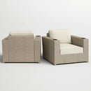 Outdoor Lounge Chairs With Cushions, Weather Resistant - Gray Mix by HouseOfZazla