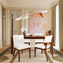 Modern Dining Chairs (Set of 2) With Glossy Upholstery - White / Walnut by Unique Piece Furniture