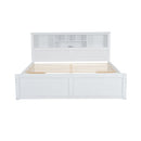 Platform Bed With Multi Storage Headboard, USB And Drawers