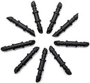 Mini Skater 5mm (Dia) Double Barbed Hard Plastic Water Hose Straight Connector Fitting, Micro Drip Irrigation Systems Quick Connect Hose Sprinkler Adapters Fit of 4/7mm Tube(Black,50PCS) by GreenHaven Gardens
