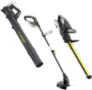 Sun Joe 24V IONMAX Cordless Leaf Blower, Grass and Hedge Trimmer Outdoor Garden Combo Power Tool Kit with Batteries and Charger, 24V-GT4MAX-LTE by GreenHaven Gardens