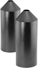 Set of 2 Audubon Torpedo Squirrel Baffles - Black Steel, 6" Diameter Each, Protect Bird Feeders on Poles by CozyNest Decor
