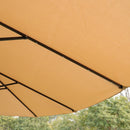 15x9ft Large Double-Sided Rectangular Outdoor Twin Patio Market Umbrella with light and base- taupe