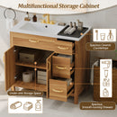 Bathroom Vanity, 2 Soft Close Doors, 3 Soft Close Drawers, Adjustable Shelf - Wood by HouseOfZazla