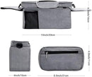 Universal Stroller Organizer with Insulated Cup Holder, Detachable Phone Bag, Shoulder Strap – Fits All Stroller Types, Keeps Drinks Hot/Cold (Grey) by TinyTreasures Baby Boutique