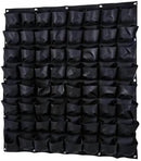 Ogrmar 64 Pockets Vertical Wall Garden Planter Plant Grow Bag for Flower Vegetable for Indoor/Outdoor (64 Pockets, Black) by CozyNest Decor
