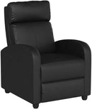 BestMassage | Recliner Chair | with 2 Point Massage Function | Black | with Lumbar Support, Adjustable Push Back, Wide Armrests, Footrest & Padded Seat | Easy Assembly | for Living Room, Home Theatre by CozyNest Decor