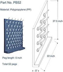Pegboard Bench-top/Wall-Mount Laboratory Glassware Drying Rack with 52 Pegs - Black by CozyNest Decor