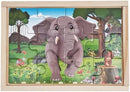 OLYDAUS Wooden Jigsaw Puzzles - Farm and Wild Animals - Set of 8 Puzzles - Preschool Kids and Toddlers Age 3 4 5 by TinyTreasures Baby Boutique