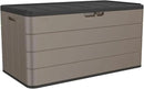 Premium Pro Edition 100 Gallon Lockable Resin Deck Box, Waterproof & UV-Resistant Outdoor Storage Box for Outdoor Cushion Storage, Garden Tools & Pool Accessories Storage, Brown by GreenHaven Gardens