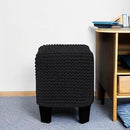 REDEARTH Cube Pouf Foot Stool Ottoman - Hand Knitted Poof - Cord Boho Pouffe - Home Décor - Stuffed Footrest for Living Room - Bedroom - Covered Patio (16" x 16" x 16") - Black by CozyNest Decor