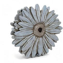 NAT & Jules Gerbera Daisy Flower Shaped Dimensional Indoor Outdoor 12 inch Cast Resin Decorative Garden Stepping Stone, Patio, Walkway Sculpture Yard Art, Stone Grey by CozyNest Decor