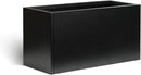 Galvanized Steel Metal Planter Rectangular Indoor Black Planter Box Large Outdoor Planters Steel 25" Lx 11" W x 13" H Commercial Residential for Patio, Deck, Garden by GreenHaven Gardens