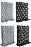 Pegboard Bench-top/Wall-Mount Laboratory Glassware Drying Rack with 52 Pegs - Black by CozyNest Decor