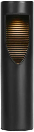 Techko Outdoor Solar Cylinder Bollard Path Lights, Modern Design, Waterproof IP65, Garden Lights for Landscape, Yard, Walkway, Pathway, Matte Black by GreenHaven Gardens