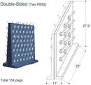 Pegboard Bench-top/Wall-Mount Laboratory Glassware Drying Rack with 52 Pegs - Black by CozyNest Decor