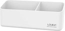 loukin Magnetic and Adhesive Marker Holder, Dry Erase Accessory Tray, Magnetic Storage Organizer for Whiteboard, Glass or Refrigerators (White) by CozyNest Decor
