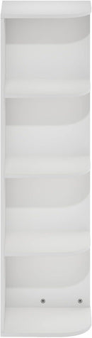 Furinno Pasir 4-Tier Corner Open Shelf Bookcase, White by TinyTreasures Baby Boutique