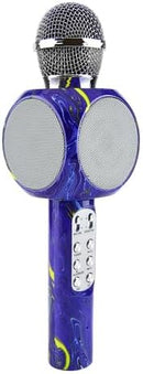 Sing-Along Bling Bluetooth Karaoke Microphone and Bluetooth Stereo Speaker All-in-One (Swirl Purple) by TinyTreasures Baby Boutique