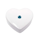 Baptism Gift, First Communion Gift, or Confirmation Gift, Handmade Heart Ceramic Keepsake Box with Irish Blessing and Shamrock in Green by TinyTreasures Baby Boutique
