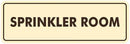 Signs ByLITA Standard Sprinkler Room Sign (Ivory/Dark Brown) - Small 2 Pack by GreenHaven Gardens