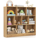 41 inches Wooden Toy Storage Organizer with 10 Cubes for Kids by LJGDeals