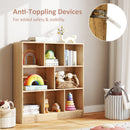 41 Inches 8-Cube Freestanding Bookcase for Kids-Natural