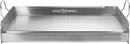 LITTLE GRIDDLE 100% Stainless Steel Griddle with Even Heat Cross Bracing and Removable Handles - For Grills, Camping, Tailgating, Silver, 25" x 16" x 6.5" by GreenHaven Gardens