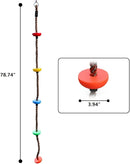 6.56ft Climbing Rope Swing with Treads Climbing Rope Plate Swing Hanging Swing Ninja Rope Accessories by TinyTreasures Baby Boutique