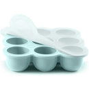 Samuelworld Baby Breast Milk and Food Storage Container, 12 Portions x 2.5oz, Stackable Food Grade Silicone Tray with Clip-On Hard Lid for Homemade Purees, Vegetables & Fruits - Teal by TinyTreasures Baby Boutique