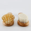 PandaEar Baby Hair Brush and Comb Set for Newborn| Natural Wooden Hairbrush with Soft Goat Bristles, Pear Wood Comb and Wooden Massage Brush for Infant, Toddler, Kids by TinyTreasures Baby Boutique