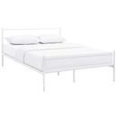 CasaFoyer Alina Platform Full Bed Frame | Rustic Charm | Sturdy Steel Frame | 1323 lbs Weight Capacity | No Box Spring Needed | Compatible with Memory Foam, Spring, Latex, Hybrid Mattresses | Mattress not included