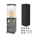 41K BTU Outdoor Propane Gas Patio Heater W/ Lockable Wheels (SAK98052) by SAKSBY.com