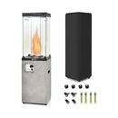 41K BTU Outdoor Propane Gas Patio Heater W/ Lockable Wheels (SAK98052) by SAKSBY.com