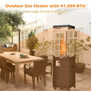 41K BTU Outdoor Propane Gas Patio Heater W/ Lockable Wheels (SAK98052) by SAKSBY.com