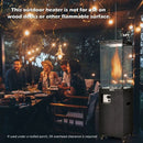 41K BTU Outdoor Propane Gas Patio Heater W/ Lockable Wheels (SAK98052) by SAKSBY.com